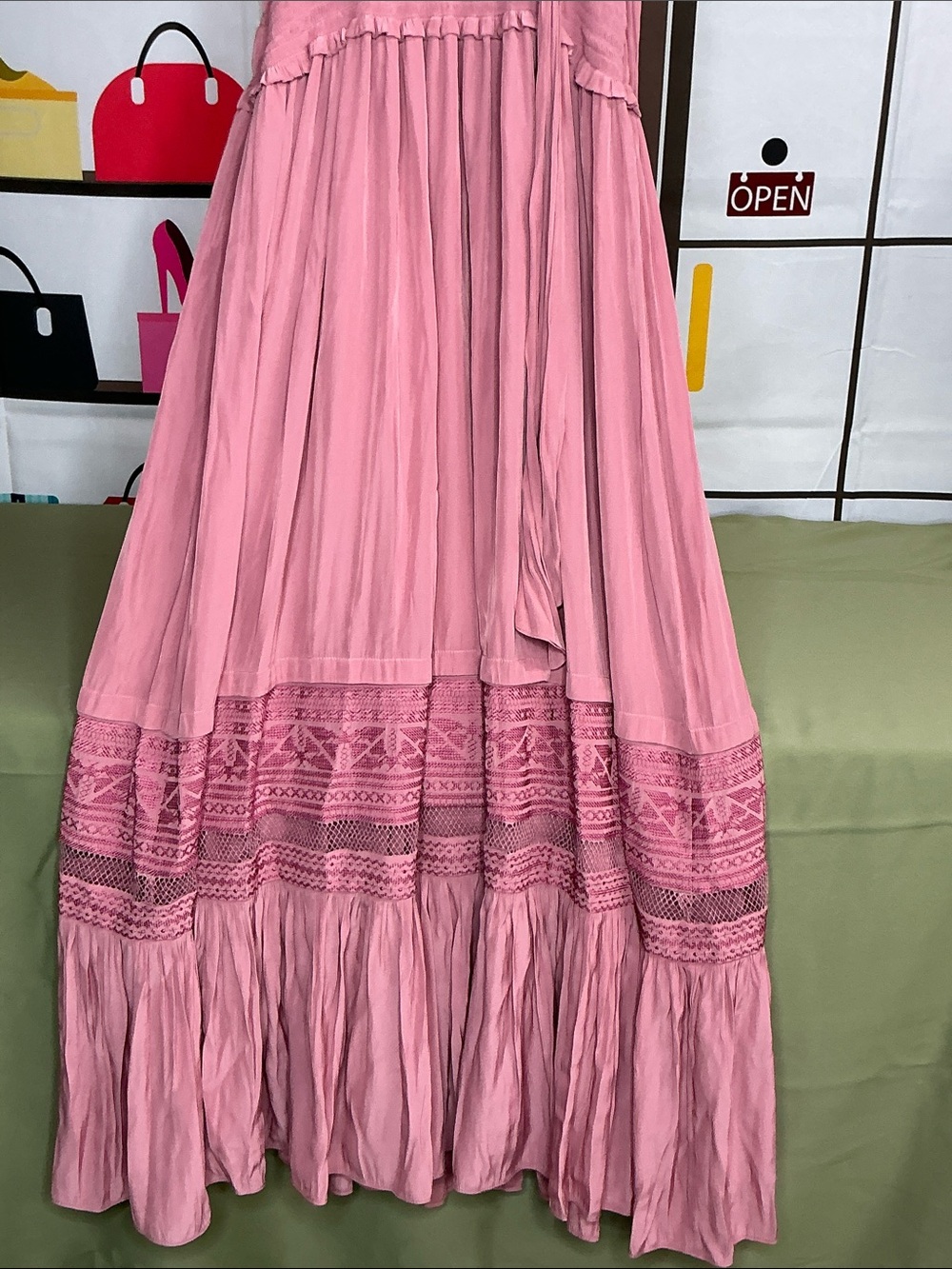 Ramy Brook Blush Pink Halter Maxi Dress sz Xsmall #1355 - Picture 2 of 6